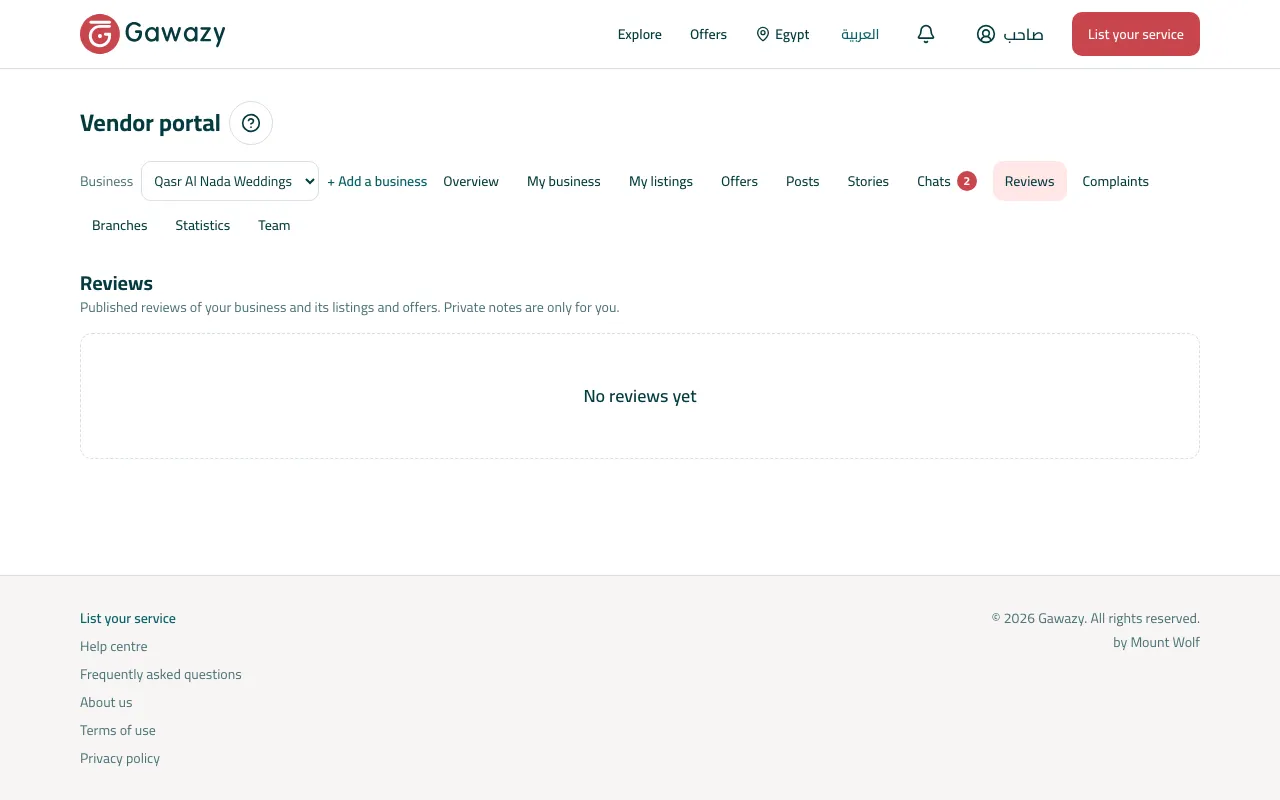 Reviews in the portal